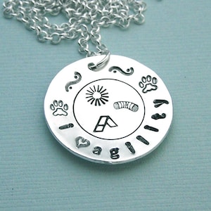 Dog Agility Necklace - i love agility -  Hand Stamped Sterling Silver - Canine Agility Jewelry