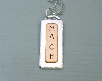 RESERVED FOR HOLLY - Mach Necklace plus Personalized Disc