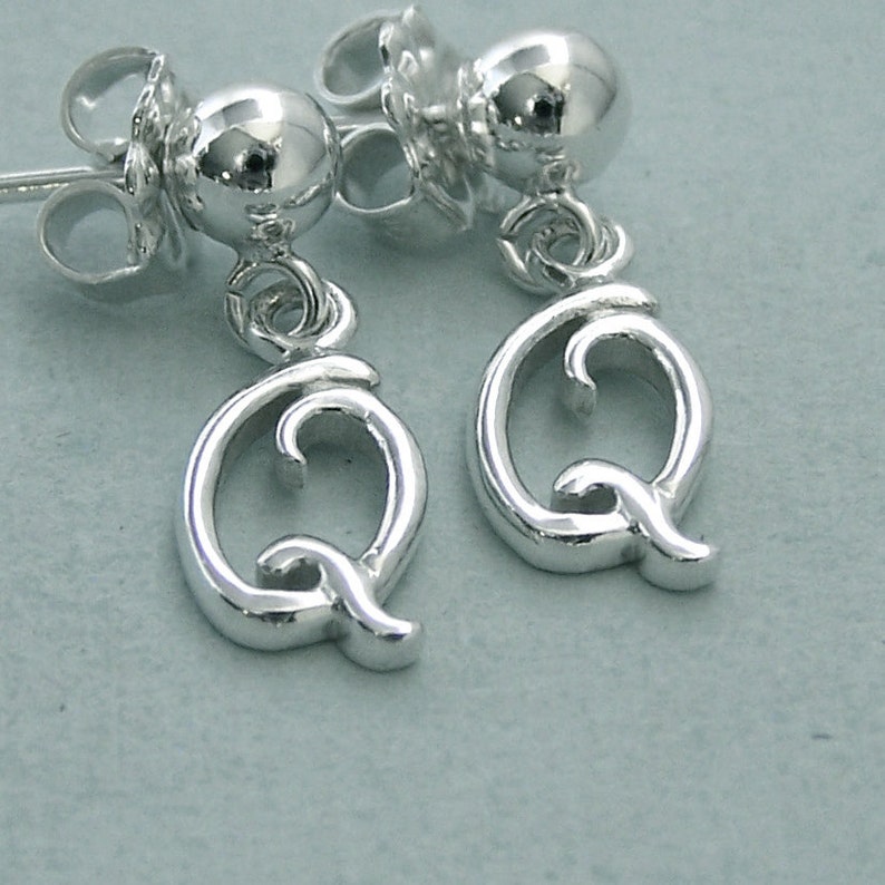 Double Q Dog Agility Post Earrings Sterling Silver Canine Agility Jewelry image 1