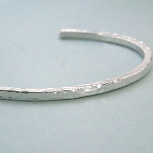 Stacking Cuff Bracelet Hammered Sterling Silver image 3