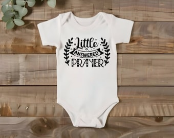 Beantwoord gebed baby onesie voor pasgeboren kerk onesie voor ivf baby onesie voor pasgeboren witte onesie voor kerk pasgeboren outfit schattige onesie