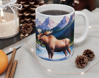 Vintage Moose Mug Handcrafted Pottery Coffee Cup - Etsy