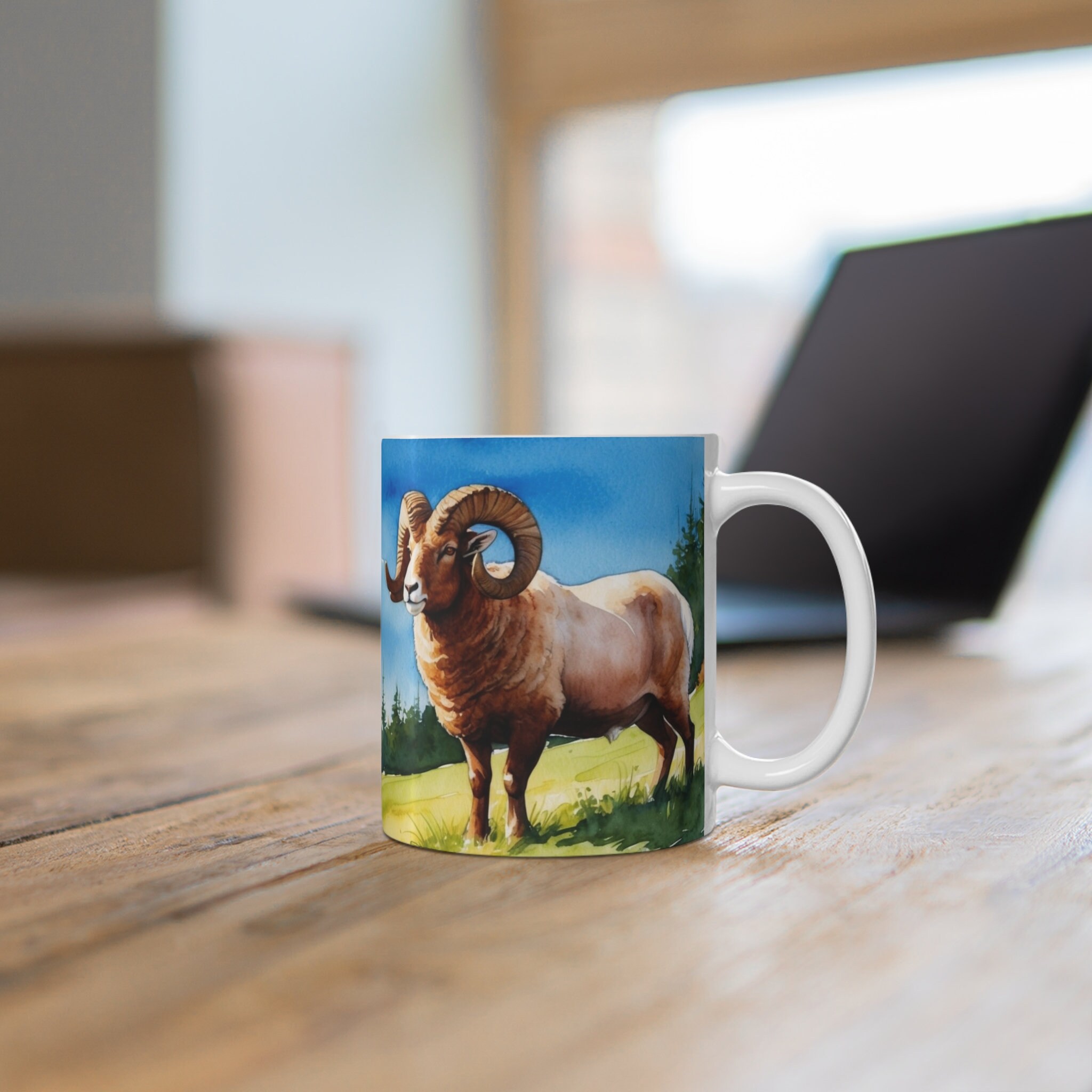 Ram Coffee Mug, Watercolor Ram, Ram, Ram Mug, Animal Mug, Mountains,  Hillside, - Etsy
