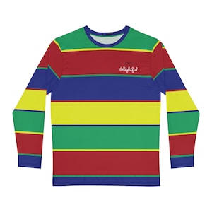 Derek encantador / Camiseta de manga larga con rayas coloridas