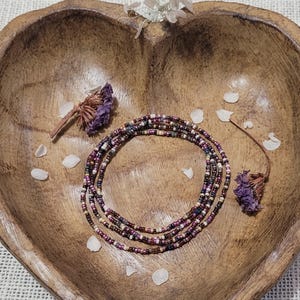 Violet Beaded Bracelet Wrap