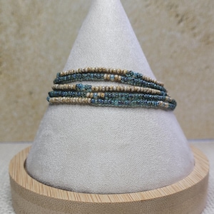 Sand and Sea Beaded Bracelet Wrap