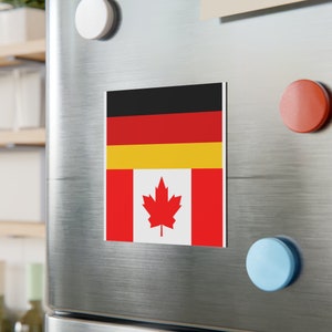 Imán cuadrado con bandera de doble país, Alemania y Canadá, para coches, nevera imagen 8