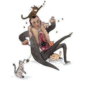 Kittyman - 5x7" Candyman with Cats Horror Print