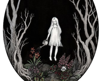 The Ghost Girl's Garden - 8x10" Print