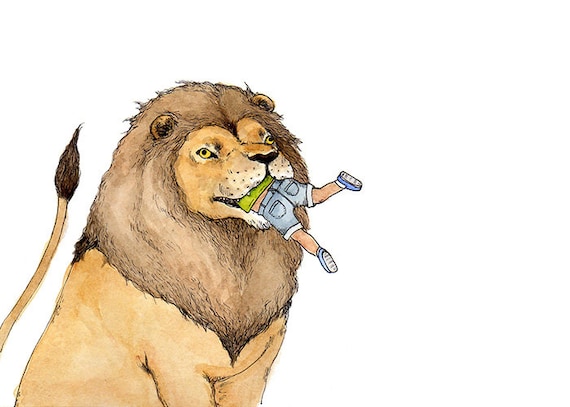 Please Do Not Feed the Lions - 5x7