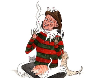 Dreams and Fur - 5x7" Freddy Kreuger Print