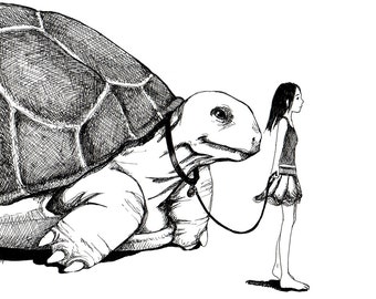 Tortoise Walk - 5x7" Print