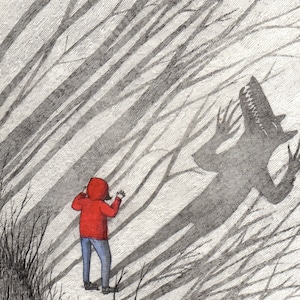 Only My Shadow- 5x7&quot; Werewolf Print