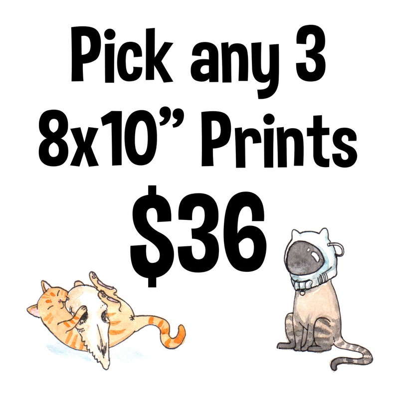 Any THREE 8x10 prints save 20% image 1
