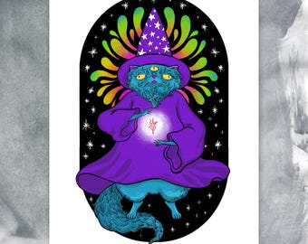 Whiskers the Wizard - 11x14" print