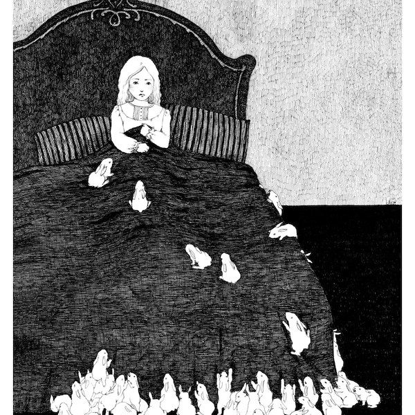 The Night the Rabbits Came - 8x10" Print