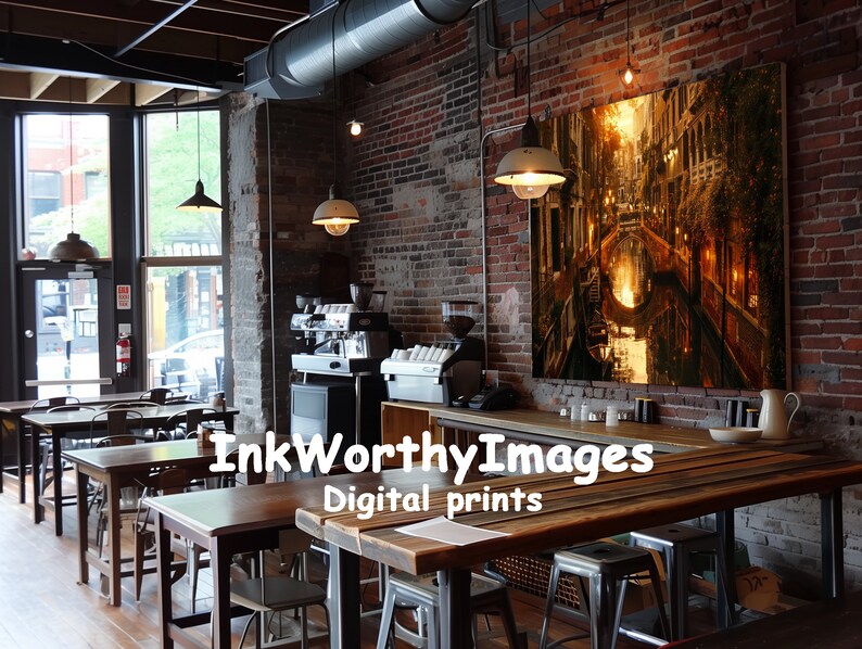 Enchanting Venice Canal at Sunset Art Romantic Scene Printable