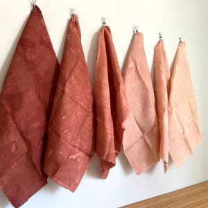 Hand Dyed Gradient Linen Bundle in Terracotta image 1