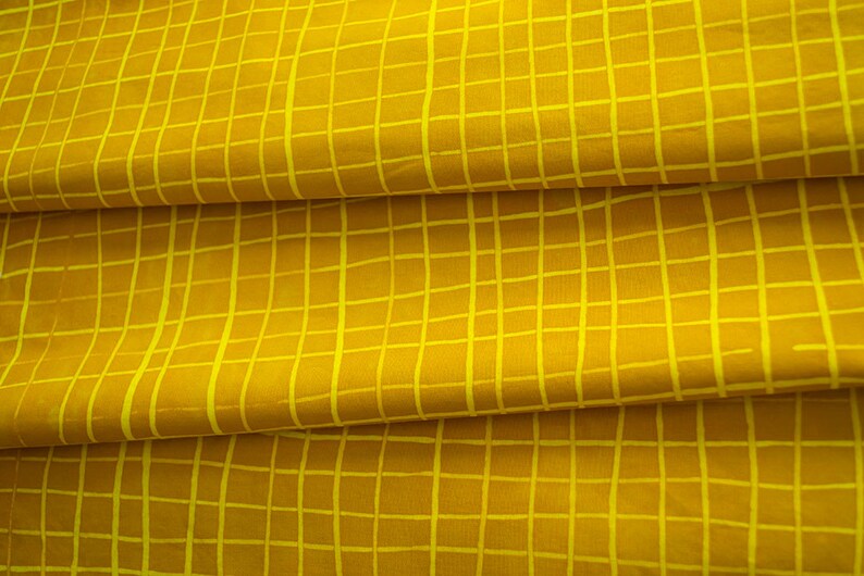 Skinny Stripes Grids Hand Dyed and Patterned Cotton Fabric image 2