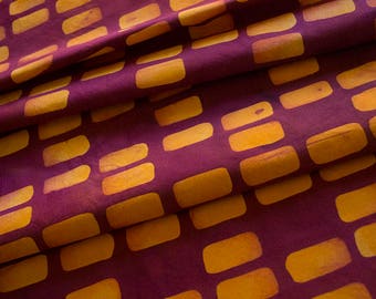 Forma:Sides Hand Dyed and Patterned Cotton Fabric in Orange and Raspberry