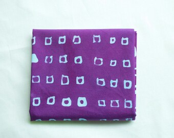Mini squares hand dyed and patterned fabric
