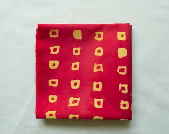 Mini squares hand dyed and patterned fabric