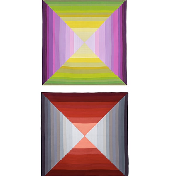 Four Triangle Ombre PDF Modern Quilt Pattern