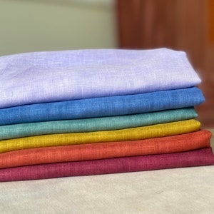 Hand Dyed Linen Bundle In Rainbow image 3