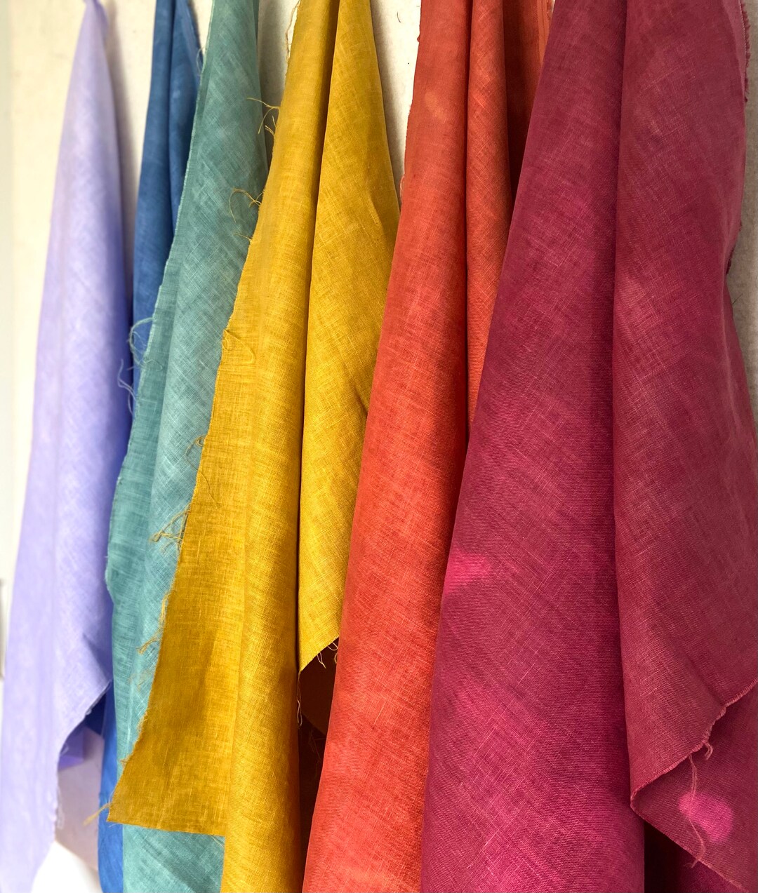 Hand Dyed Linen Bundle in Rainbow Etsy