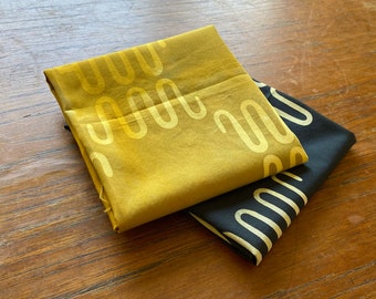 Snake Hand Dyed Fat Quarter in Yellow and Mustard