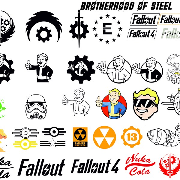 Instant Download...Fallout - Fallout Custom + 35 Design - Fallout Bundle - Pip Boy Game Boy - New Vegas Clipart-Silhouette Svg Png Eps Dxf