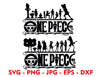 One Piece Svg, One Piece Png Anime Vector, Anime Cutfile, Anime Clipart, Anime Print, Anime Font, Anime Cricut