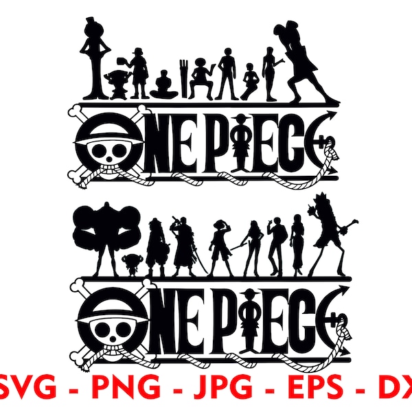 One Piece Svg, One Piece Png Anime Vector, Anime Cutfile, Anime Clipart, Anime Print, Anime Font, Anime Cricut