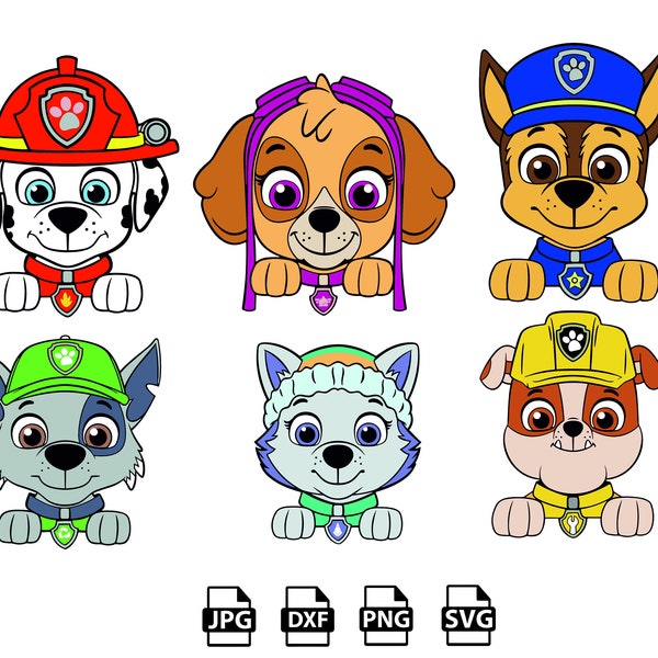 Paw Patrol Svg| Paw Patrol Clipart | Paw Patrol Png | Paw Patrol Cricut | Instant Download | Paw Patrol Party | Paw Patrol Birthday |