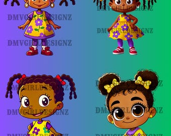 Pacchetto di clipart della ragazza afroamericana Susie: fan art ispirata ai Rugrats (download digitale)