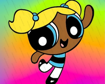 Black Powerpuff Girls - FanArt - SOLO Bolle - File PNG trasparenti e con sfondo completo - Download immediato