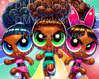 Black Powerpuff Girls - FanArt