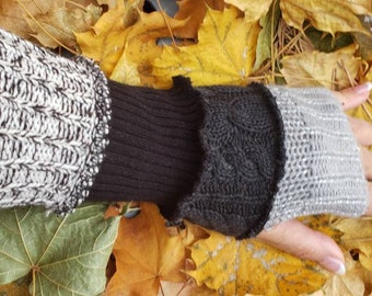 Texting gloves by Jaxhatsmontana - Jax hats - fingerless gloves - gloves - mittens - repurposed sweater arm warmers - upcycled armwarmers#24