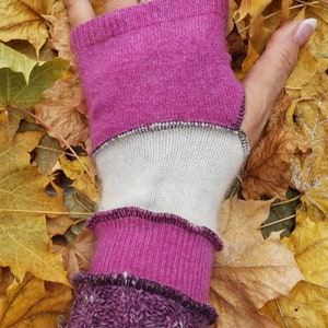 soft angora Texting gloves by Jaxupcycled - Jax hats - fingerless gloves - gloves - repurposed sweater arm warmers - upcycled armwarmers #13