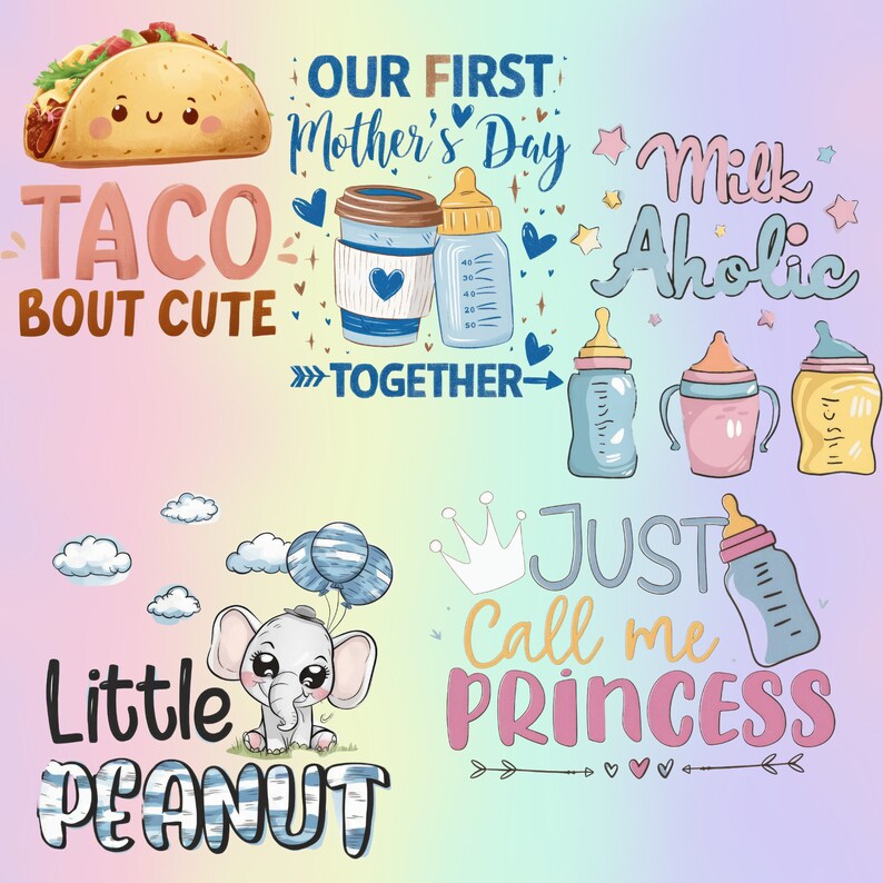 Funny Baby Png Bundle, 20 Baby Quotes Sublimation Designs, Newborn Png ...