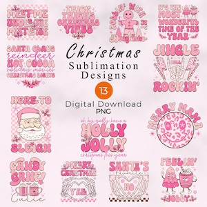 Pink Merry Christmas Png Sublimation Design, Retro Pink Christmas Sweater, Retro Christmas Clipart, Pink Santa Shirt, Groovy Png, Winter Png