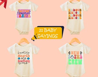 Cute Baby Sayings PNG Bundle, Sublimation Designs (Digital Download)