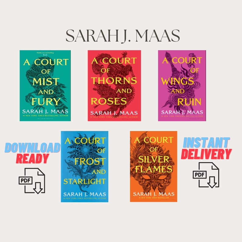 Sarah J. Maas A Court Of Thorns and Roses Bundle Pack | PDF Digital Download