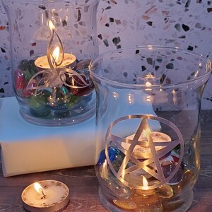 Candleholders - Nature Trinity Symbol or Pentacle
