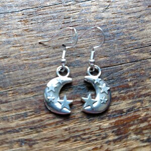 Dangle Earrings - Moon & Stars