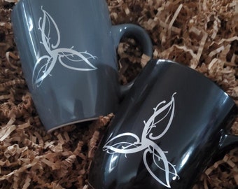 Stoneware Mug - Nature Trinity Symbol (Gray or Black)