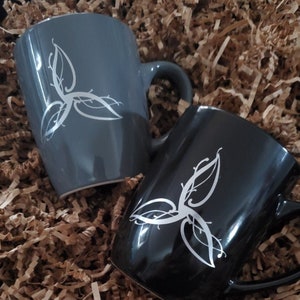Stoneware Mug - Nature Trinity Symbol (Gray or Black)