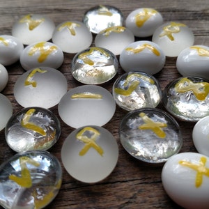 Elder Futhark Rune Set Yellow - Etsy