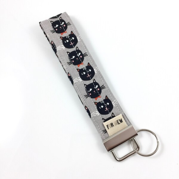 Schwarze Katzen Schlüsselanhänger für Mew Katze Liebhaber Schlüsselanhänger, Geschenk für Katzenliebhaber