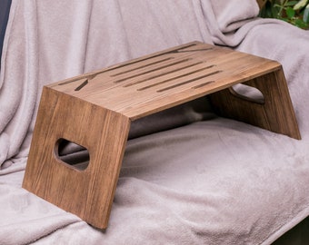 Cadeau unique de travail à domicile pour lui - Support en bois pour ordinateur portable et bureau multifonctionnel - Accessoire de bureau à domicile idéal pour plus de productivité et de style